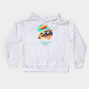 Simracer at the beach Kids Hoodie